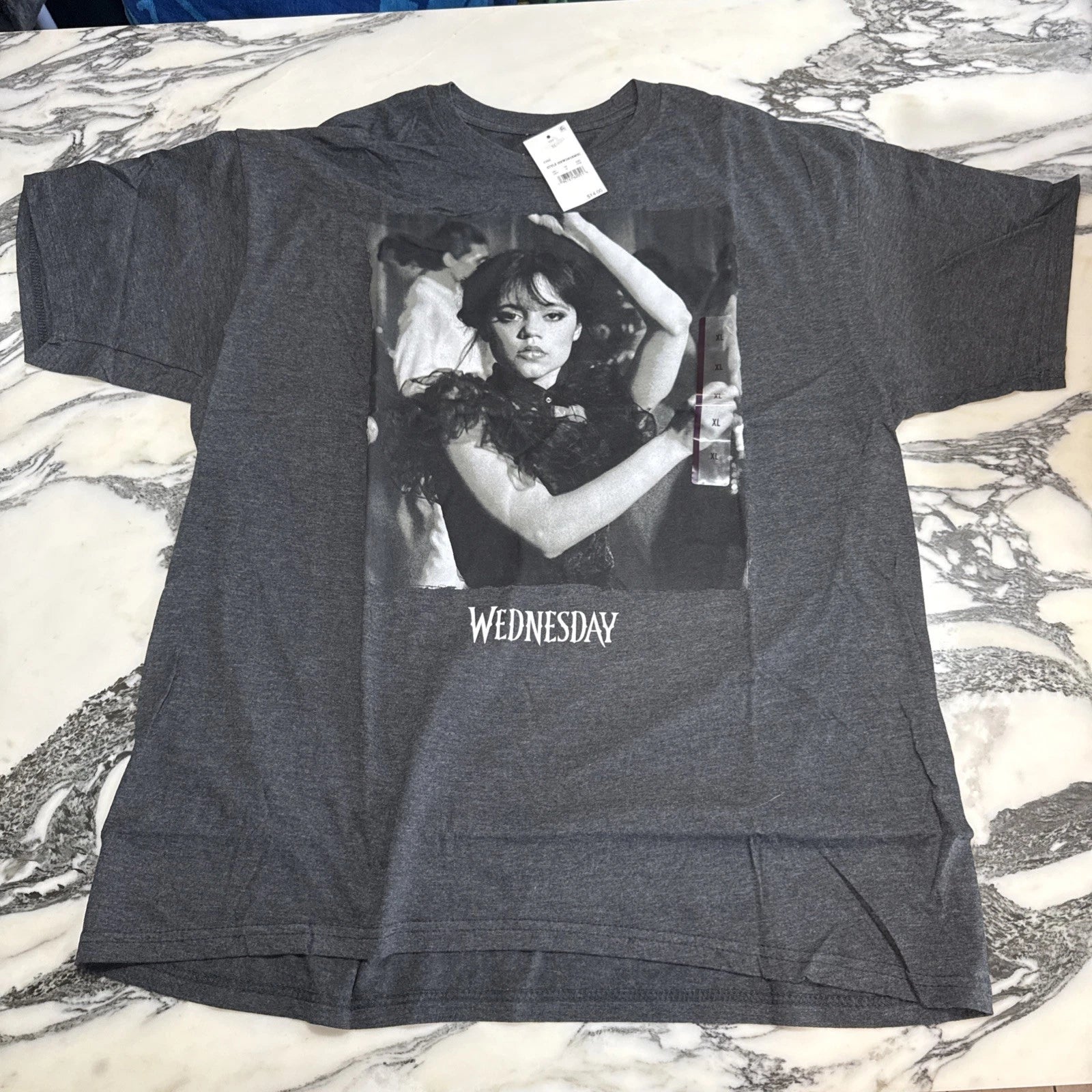 Wednesday  Black And White Dance Scene T-shirt , Dark Grey  Shirt Unisex XL NWT