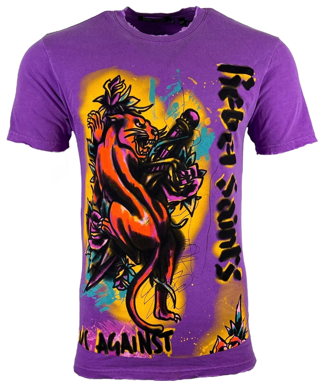 Rebel Saints By Affliction Men's T-shirt PANTHER Premium Quality S-3XL $88