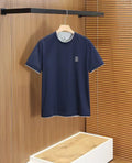 Brunello Cucinelli Men's Soft Cotton Jersey Crewneck T-Shirt in Blue SIZE M-3XL