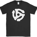 DJ 45 rpm adapter T-Shirt Music Musician Club Dance Funny Novelty Cotton Tee