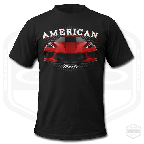 2020 Corvette C8 Muscle Car Men's T-Shirt Gift Car Guy
