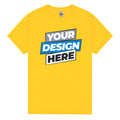 Personalised Printed Mens Custom T-Shirt Logo Text Printing Tee Daisy Yellow