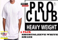 Pro Club Heavyweight T-Shirt White Short Sleeve Premium Cotton Mens Tee