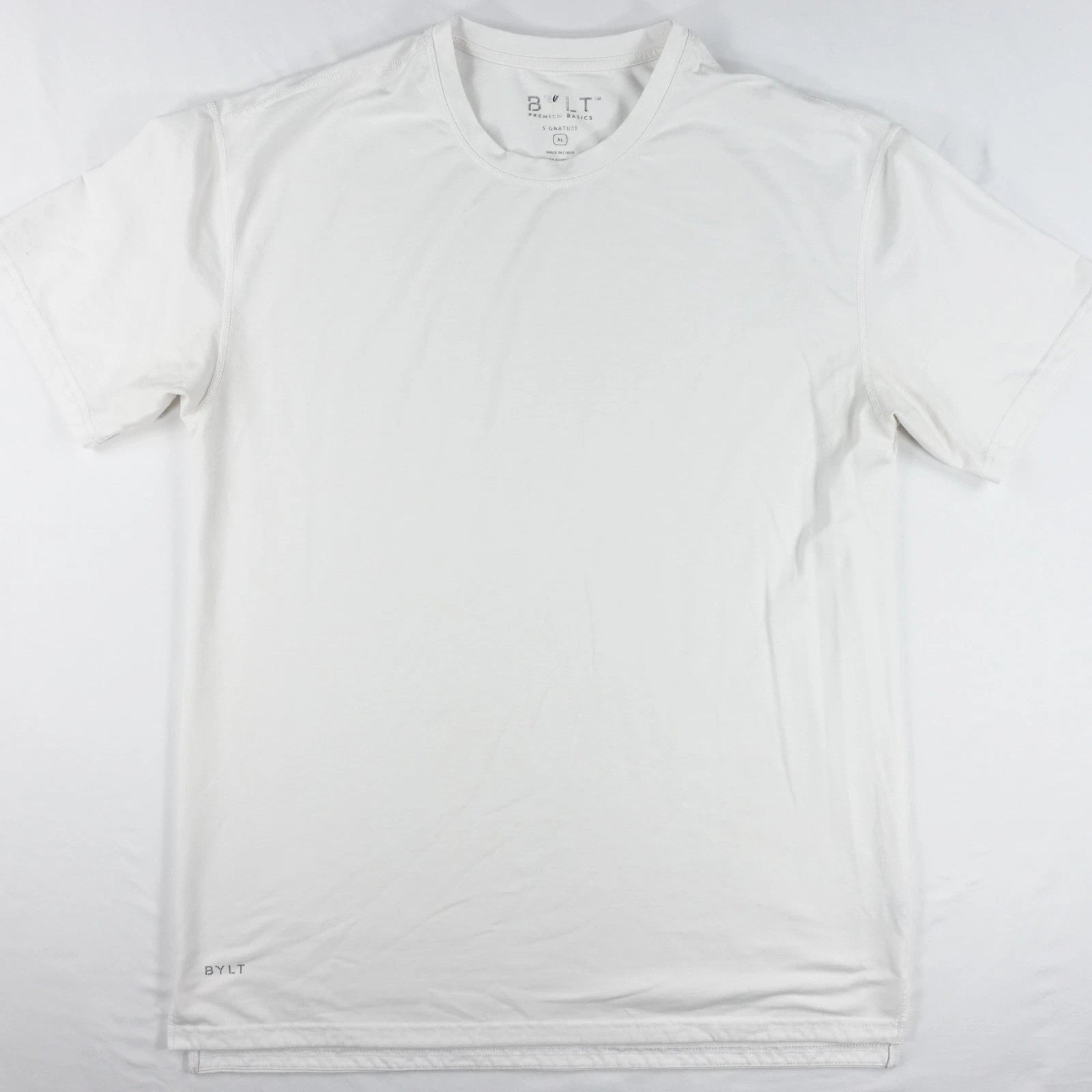 BYLT Signature T-Shirt Mens XL Premium Basics Athletic Casual White
