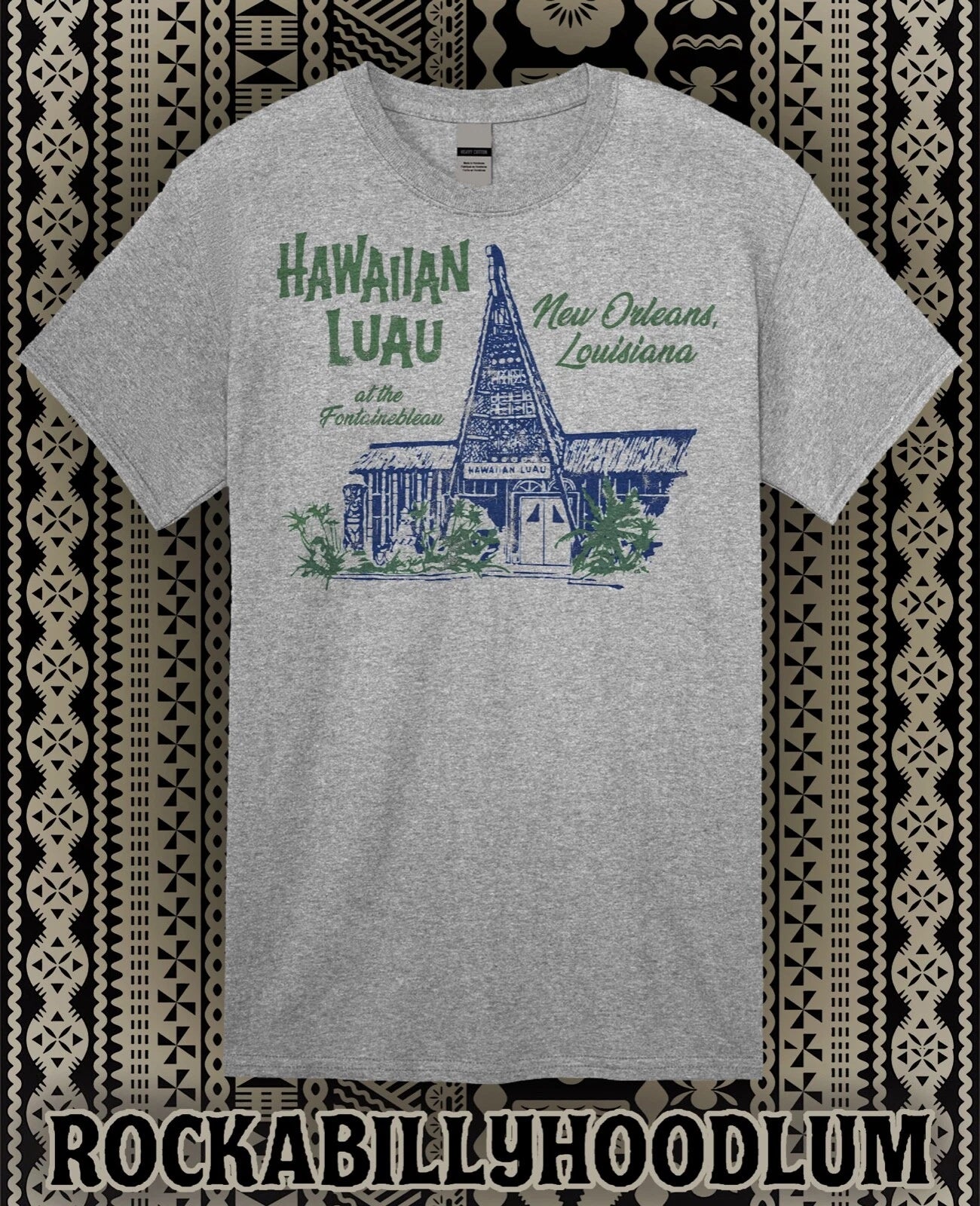 Retro Tiki T Shirt Bar Mug Restaurant Polynesian Hawaiian Luau New Orleans LA