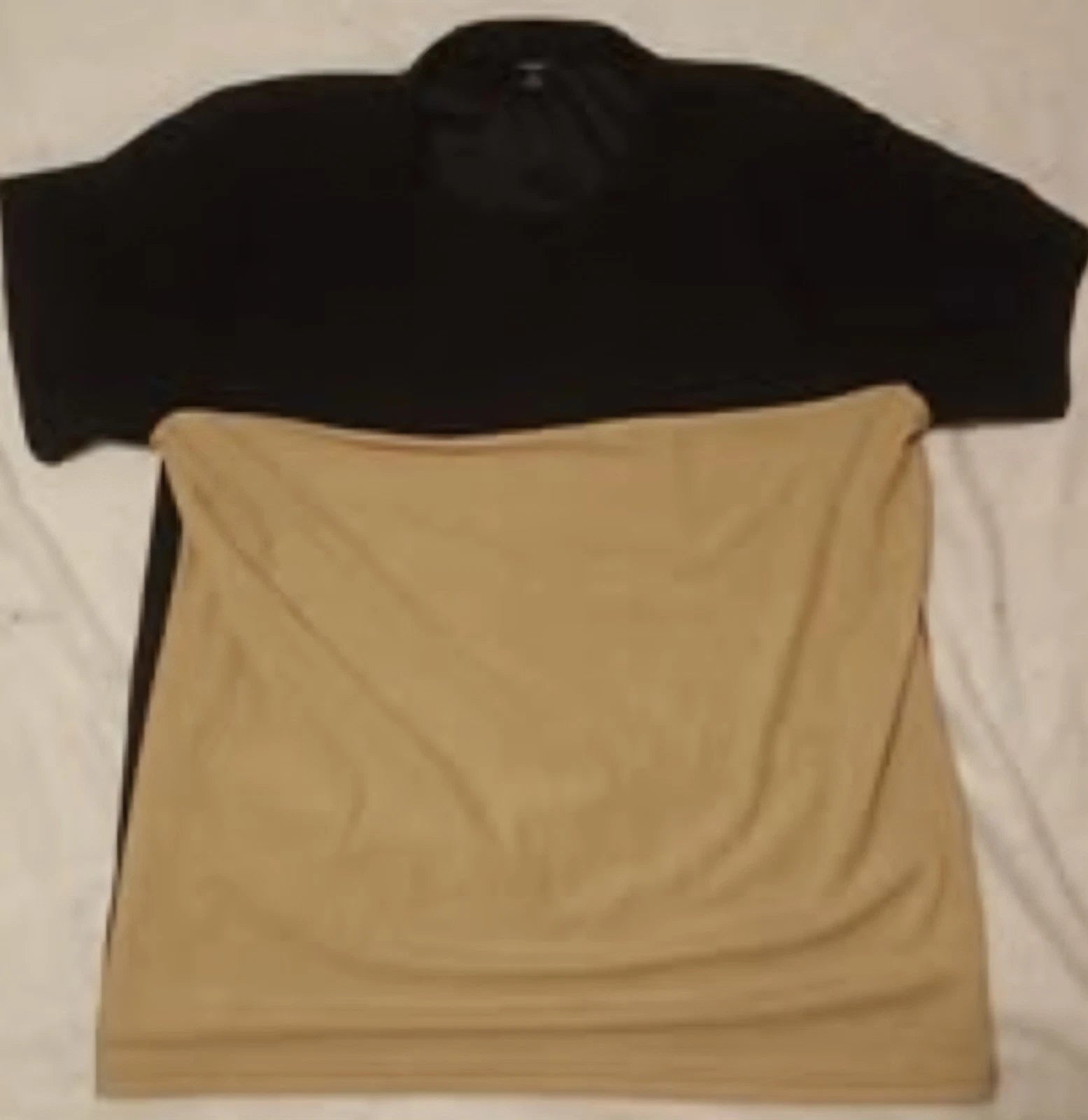 Mens NWOT Shein Tan and Black Color block Shirt, Feels Like Soft Cordoroy
