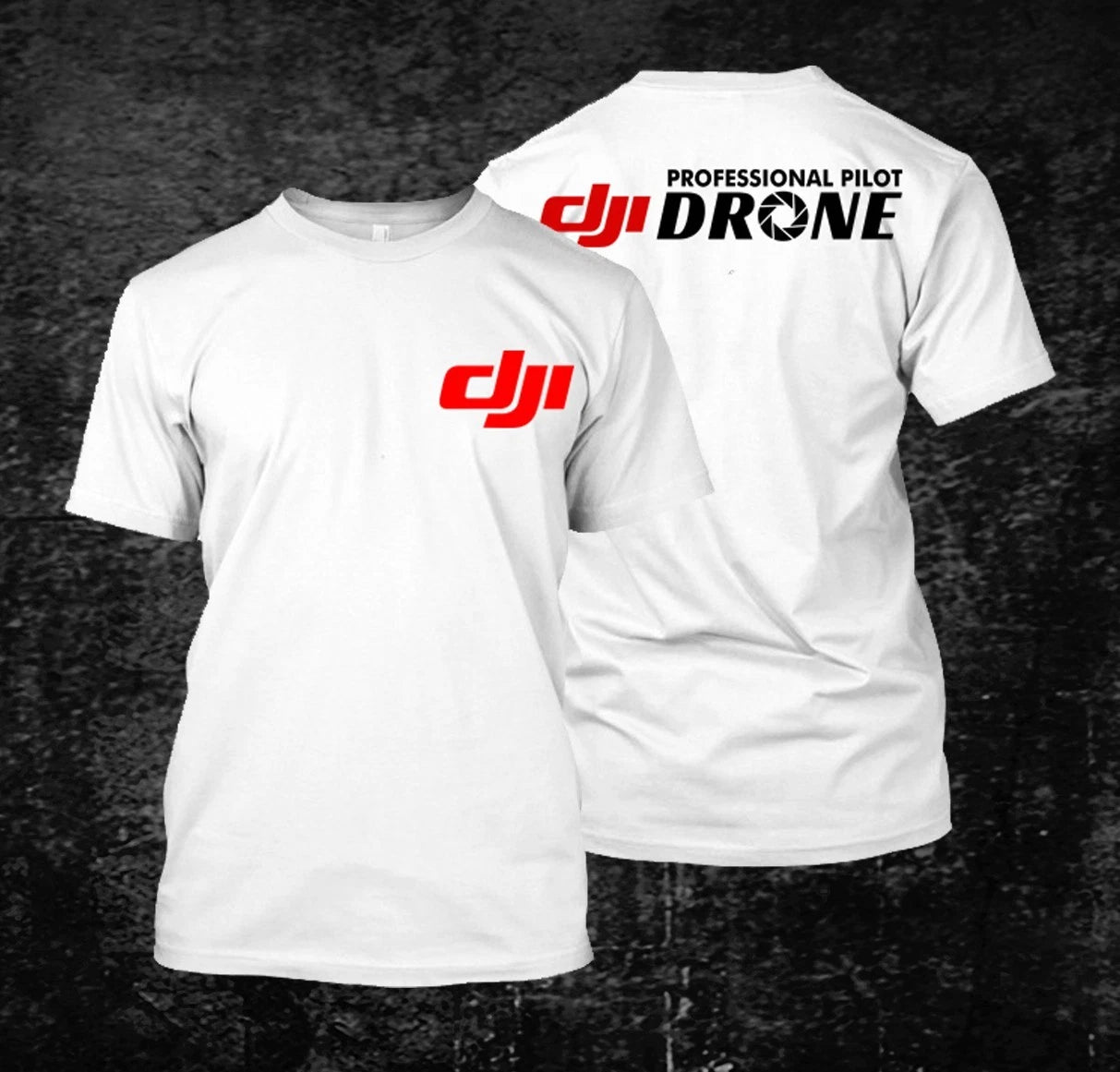 DJI professional pilot drone -  Custom front and back tee