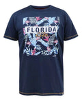 D555 Duke Big Mens Florida Floral Printed T-Shirt 2XL 3XL 4XL 5XL 6XL (601327)