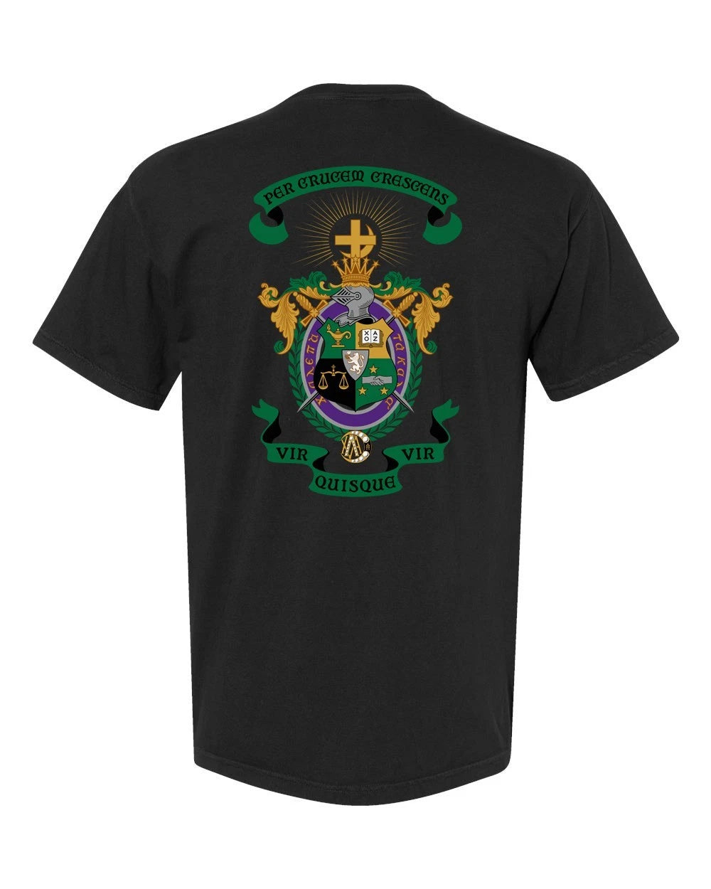 Lambda Chi Alpha Fraternity CREST and Letters COMFORT COLORS POCKET Shirt - NEW