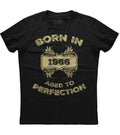 Born In 1966 Aged To Perfection Mens Short Sleeve New Cotton Black T-shirt