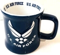 US Air Force Coffee Coffee Mug USAF 3D Military White Wings Navy Blue Vintage