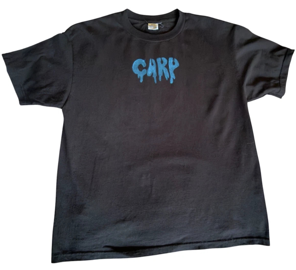 Pro Club Comfort Men's XL Black Graphic Tee Blue Drip Made in USA 100% Cotton