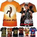Cobra Kai Karate Cosplay 3D Print Women Men Short Sleeve T-shirt Tops Casual