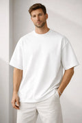 Heavyweight Oversized White T-Shirt for Men