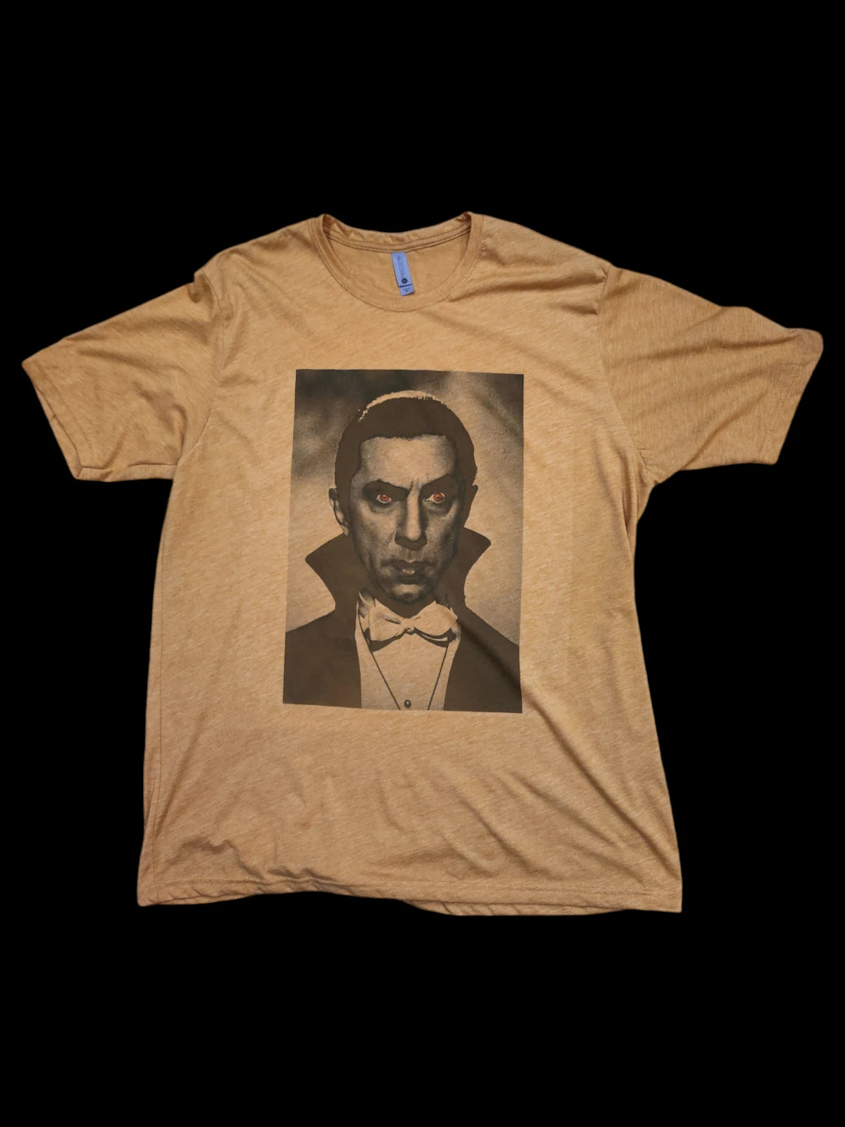 Bela Lugosi Dracula Horror Movie men's vintage gold red eyes t-shirts Soft Style