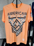 NWT - American Fighter - Men's SS Shirt - Soft Peach/Orange - Large