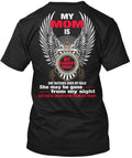 My Mom- Guardian Angel Mom Is She Watches Over Back T-Shirt Made in USA S to 5XL