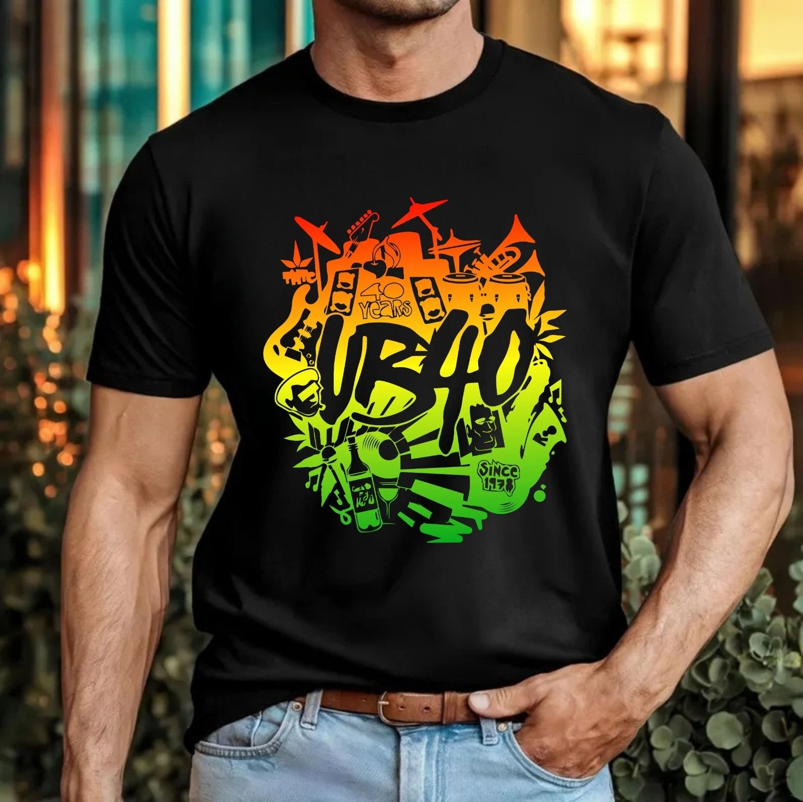 UB40 UK Tour 2026 Reggae Band T-Shirt 40 Years Anniversary 1978 Music Gift Top