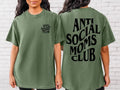 Anti Social Moms Club Comfort Colors Shirt Oversized Mom Life T-Shirt