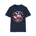 Enjoy the Journey Graphic T-Shirt | Retro Abstract Waves, Travel Quote