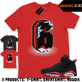 Shirt Match AJ 6 Infrared Salesman 2026 Sneaker Matching Number Statue T-Shirt