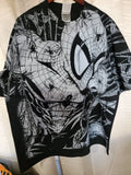SPIDERMAN ALL OVER PRINT ON A SHAKA HEAVYWEIGHT GARMET DYED T SHIRT "MODERN"