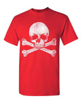 Pirate Skull Crossbones Distressed T-shirt Jolly Roger Halloween Shirts