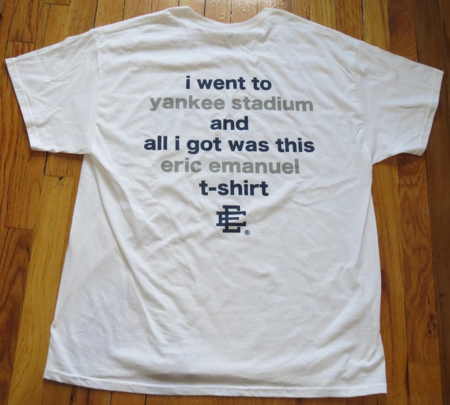 Eric Emanuel x New York Yankees SGA Exclusive EE White T-Shirt XL 7/12/2025