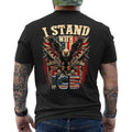 I Stand with ICE, Immigration and Customs Enforcement Patriotic US Flag ON BACK