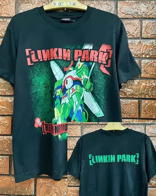 Vintage Linkin Park Reanimation T Shirt Manga Graphic Double Sides S-5Xl