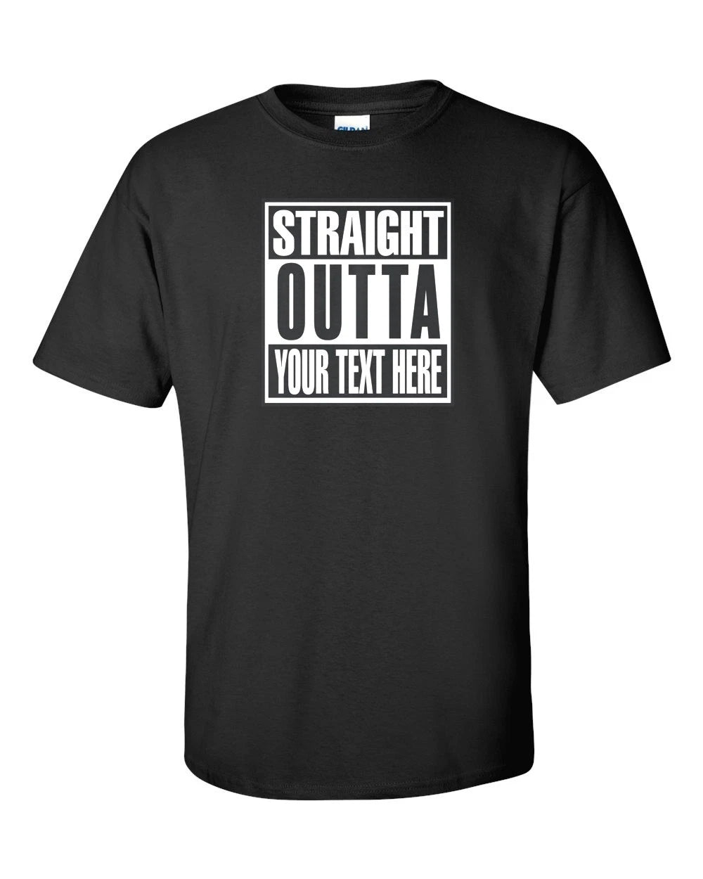 CUSTOM Straight Outta Graphic T-Shirt Compton Personalized NWA Classic Tee S-5XL