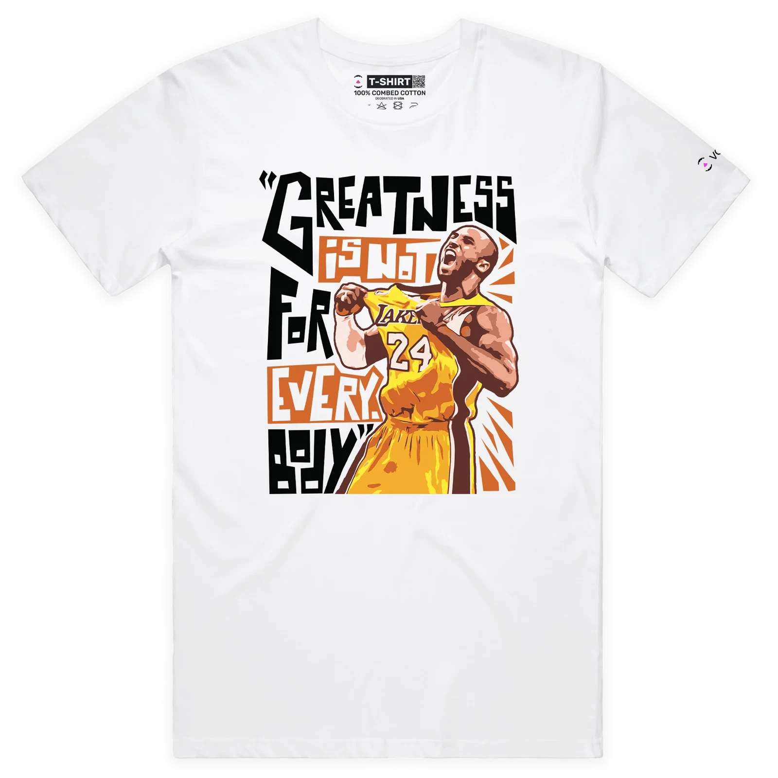VOICEART Kobe Bryant Greatness Premium T-Shirt Black Mamba Sports Graphic Tee