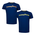 GoodYear Premium Logo T-Shirt Blue Yellow Orange Car Biker Hot Rod Shirt
