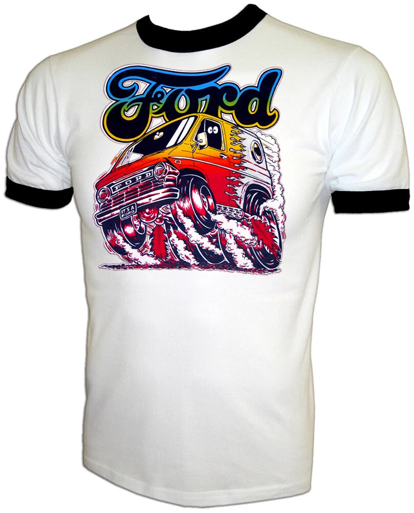 VTG 70s Ford Van Econoline Hot Rod vanning E Series Sport Custom UNUSED T-Shirt