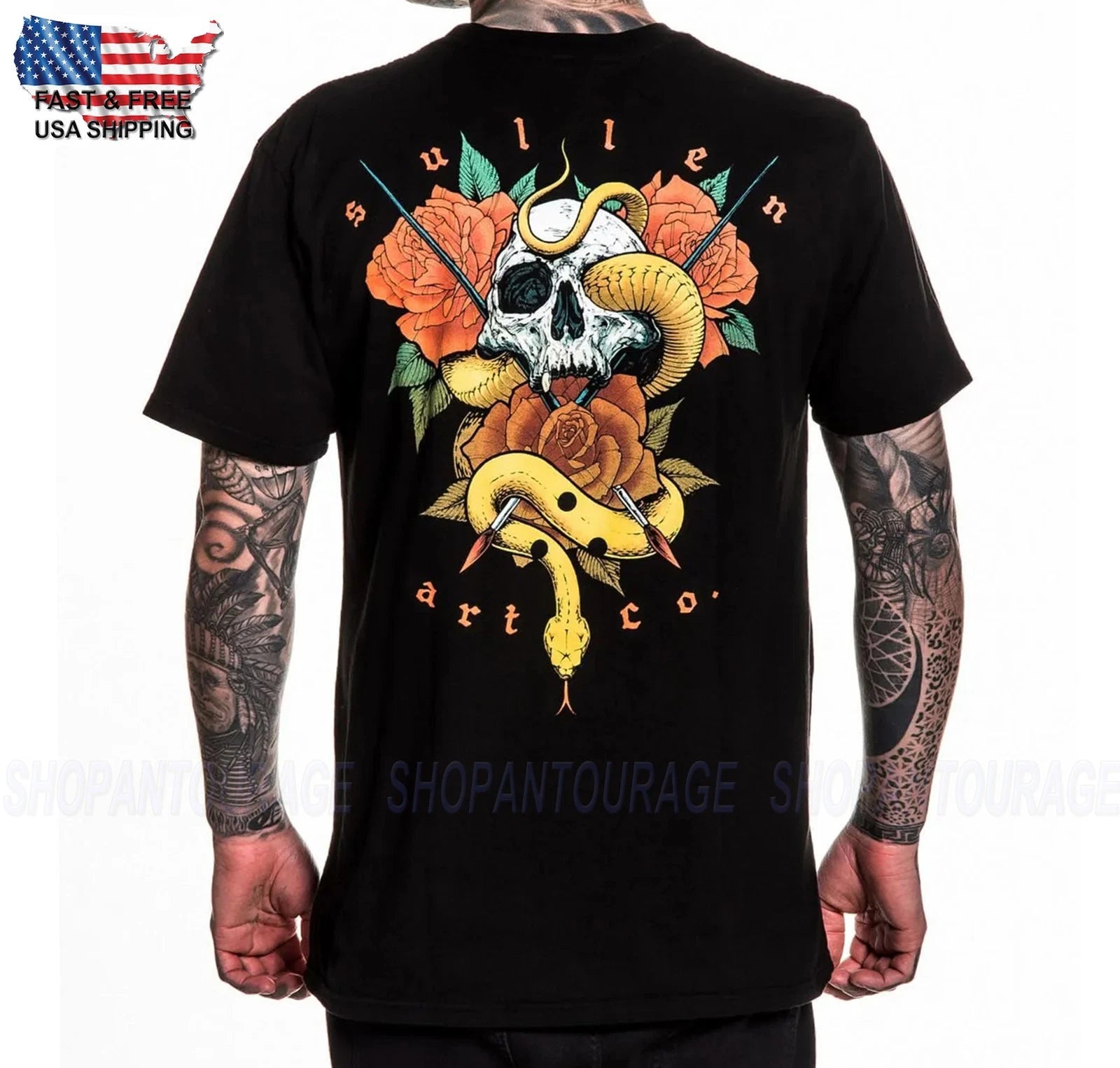Sullen Art Collective Serpentine Premium SCM6403 Short Sleeve T-shirt For Men