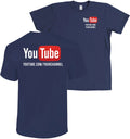 YouTube Channel CUSTOM URL Shirt Front & Back Print - MORE COLORS