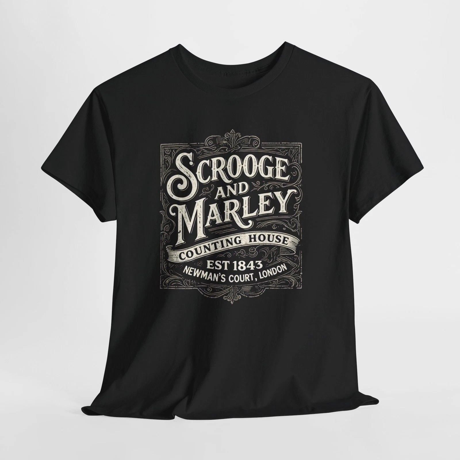 Scrooge and Marley Victorian Logo Tee, A Christmas Carol, Holiday Tee