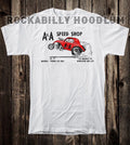 Hot Rod Tee T Shirt Drag Race Racing A & A Speed Shop Moosic Kingston PA NEPA