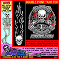 Outlaw Skeleton Driver Gasser Drag Race Muscle Car Fantasy Hot Rod Tank Top