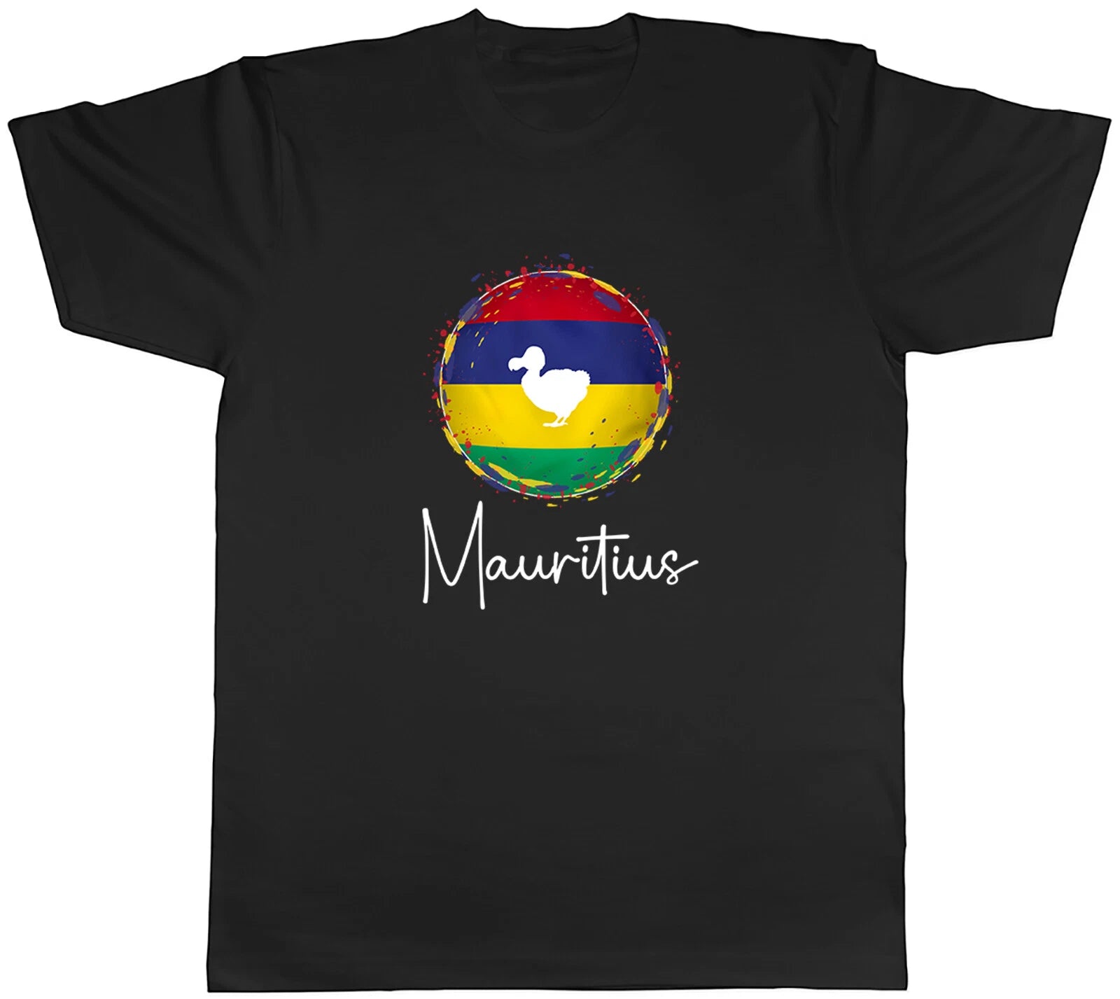 Mauritius Flag Colour Country Mens Unisex T-Shirt Tee Gift