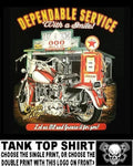 Last Chance Gas & Dependable Service Garage Biker Skull Motorcycle Tank Top WS54