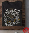 Country Roads Take Me Home John Denver Country Music Concert Retro Gifts T-shirt