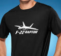 F-22 Raptor Stealth Fighter Classic Outline Design Tshirt NEW FREE SHIPPING