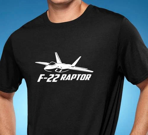 F-22 Raptor Stealth Fighter Classic Outline Design Tshirt NEW FREE SHIPPING