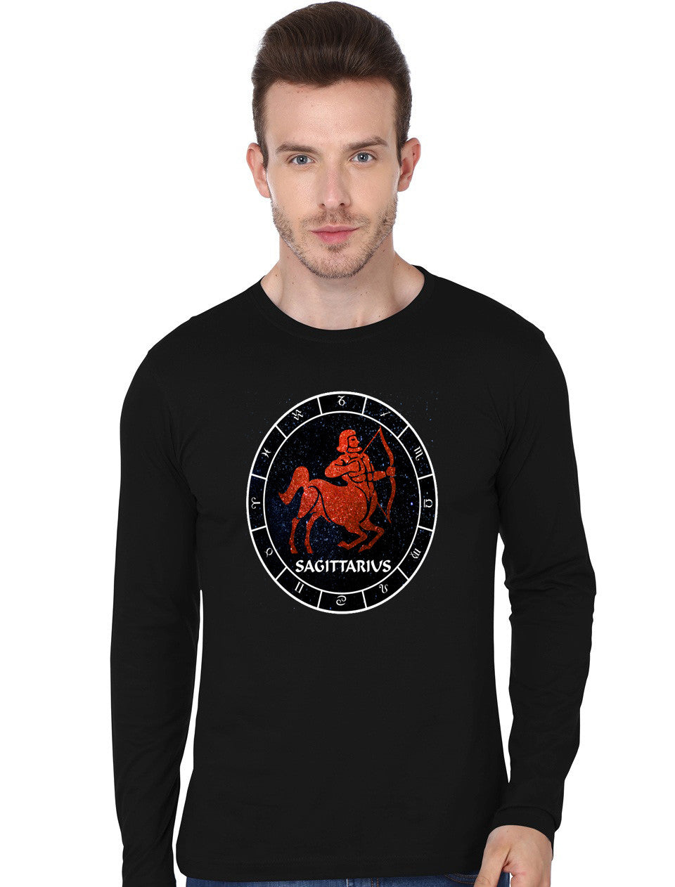 Sagittarius Black Full Sleeve T-Shirt Hoodie, Sweatshirt | CoreVibeTees.com