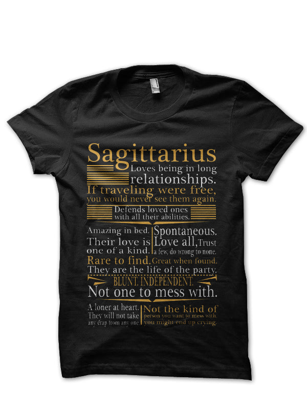 Sagittarius Black T-Shirt Hoodie, Sweatshirt | CoreVibeTees.com