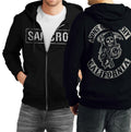 Samcro Sons Of Anarchy Black Zipper Hoodie T-Shirts, Sweatshirt | CoreVibeTees.com