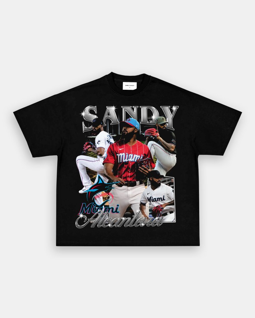 SANDY ALCANTARA TEE Hoodie, Sweatshirt | CoreVibeTees.com (Image 1)