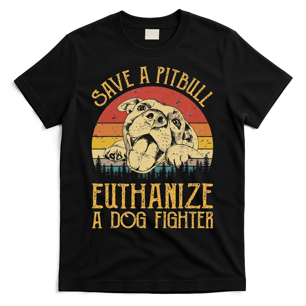 Save A Pitbull Euthanize A Dog Fighter Pitbull Lovers T-Shirt Hoodie, Sweatshirt | CoreVibeTees.com