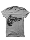 Heavy Gunner Stormtrooper Grey Melange Half Sleeve T-Shirt Hoodie, Sweatshirt | CoreVibeTees.com